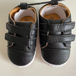 Baby Shoes Newborn Infant Boy Classical PU Soft Anti-slip Toddler Shoes